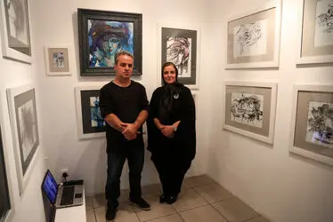 افتتاحیه نمایشگاه طراحی و تصویرسازی‌های پرویز لطف‌الهی در گالری ویستا پلاس