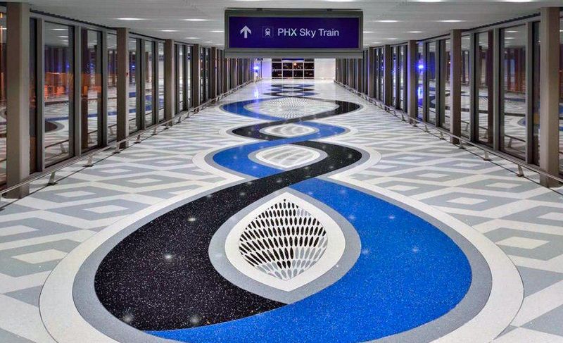 کف‌پوش‌های خاص و زیبای فرودگاه‌ها / عکس‌ها