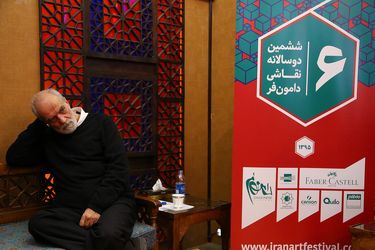 نشست خبری ششمین دوسالانه نقاشی دامون فر- آیدین آغداشلو
