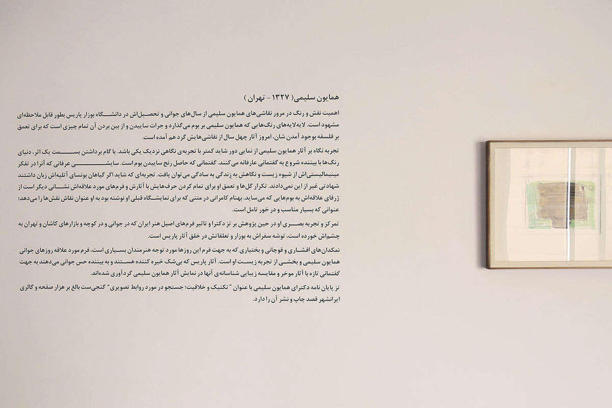 نمایشگاه آثار همایون سلیمی در گالری ایرانشهر