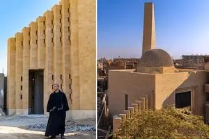 طراحی مسجد با گنبد خاص لانه زنبوری/ عکسها