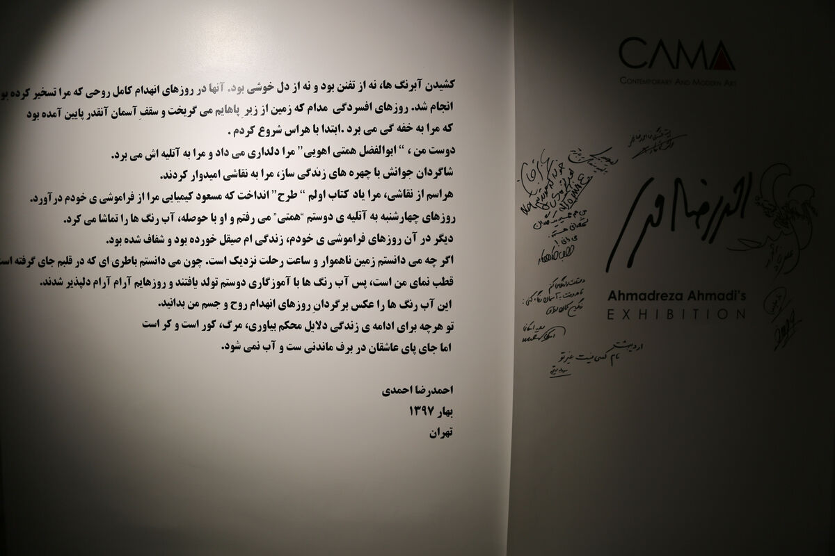 نمایشگاه نقاشی احمدرضا احمدی در گالری کاما