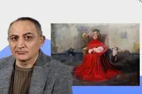 “Dame in Red” by Azim Morakabatchi at Mojdeh Art Gallery 