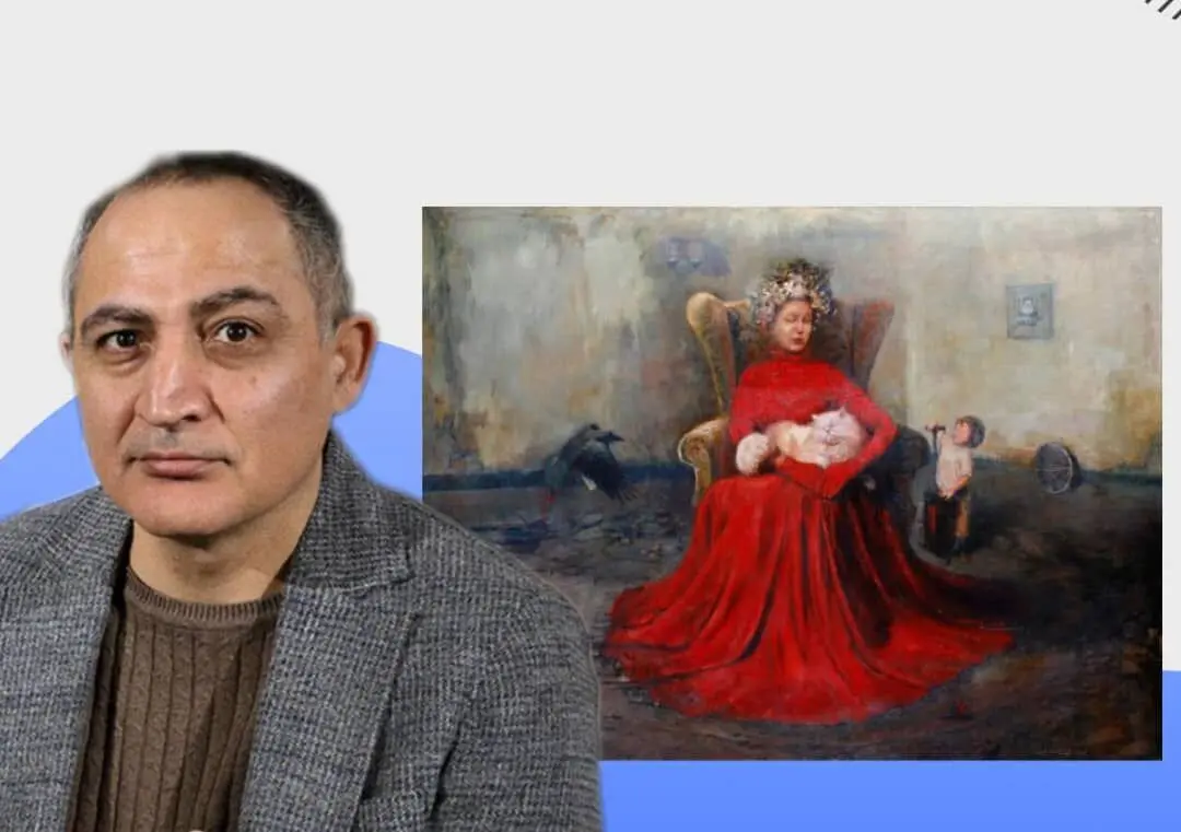 “Dame in Red” by Azim Morakabatchi at Mojdeh Art Gallery 