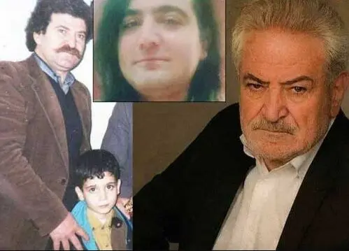 نگاه غم‌انگیز کاظم هژیرآزاد به پیکر بی جان فرزندش/ عکس