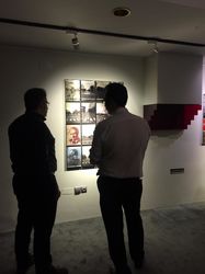 هدیه مرتاضیان و سعید مصطفوی کاشانی در نمایشگاه شریعتی پوشه دوم در گالری دیلمان