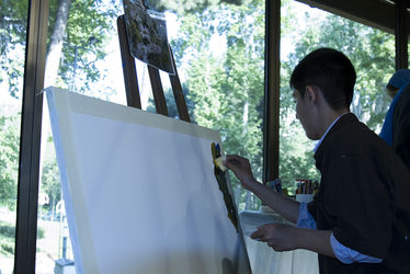 نمایشگاه آثار نقاشی هنرمندان کم توان ذهنی در گالری اصلی فرهنگسرای نیاوران