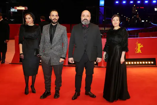 13+(L-R)+Mahtab+Servati_+Mohammad+Valizadegan_+Ehsan+Mirhosseini+and+Shaghayegh+Shourian+pose+at+the+There+is+no+Evil+(Sheytan+vojud+nadarad)+premiere