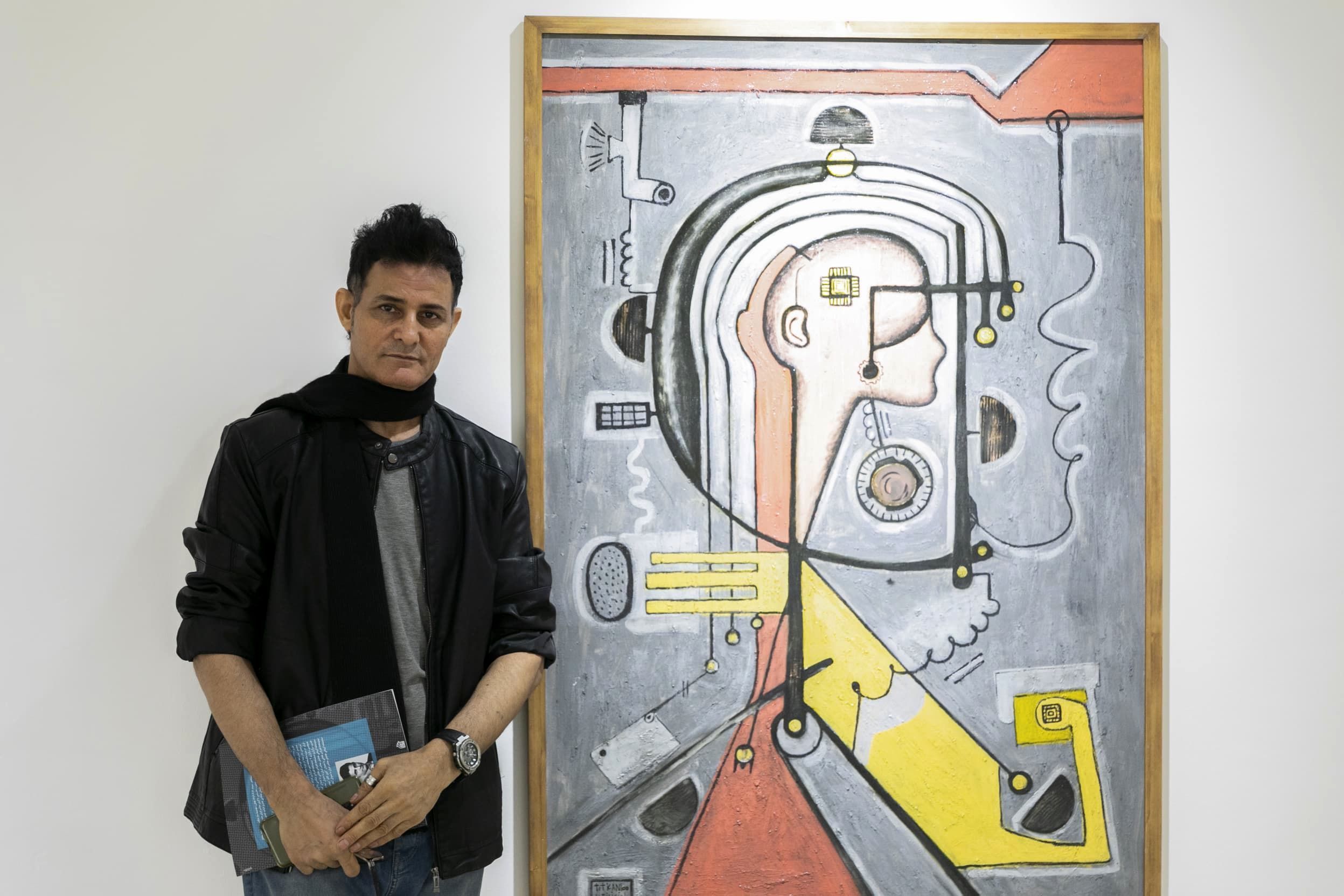 Mohammad Mohammadzadeh Titkanloo with "Artificial Intelligence" exhibition at Maher Art Gallery