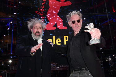 (L-R)+Gustave+Kervern+and+Benoit+Delepine+pose+with+the+Silver+Bear+70th+Berlinale+for+the+film+Delete+History+at+the+closing+ceremony+of+the+70th+Berlinale+Interna