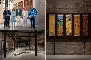 The UAE pavilion with the works of Abdullah Al Saadi was unveiled at the 60th Venice Biennale