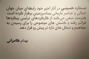 نمایشگاه نقاشی‌ و ویدئوهای ستاره حسینی در گالری ویستا