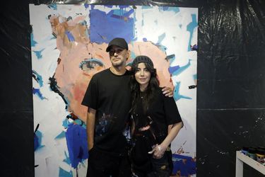 Live Painting Performance at Saless Gallery in Tehran with Vesta Color Support