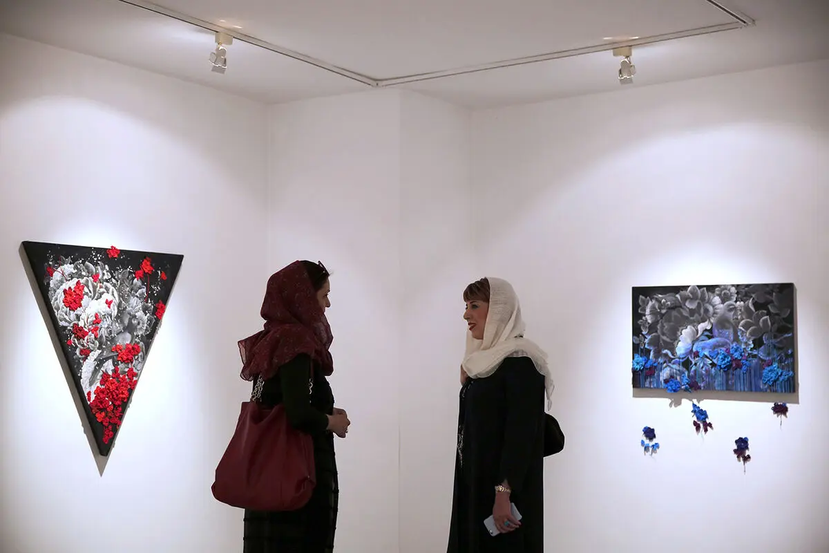 نمایشگاه نقاشی و دوخت سرمه عرب در گالری ویستا
