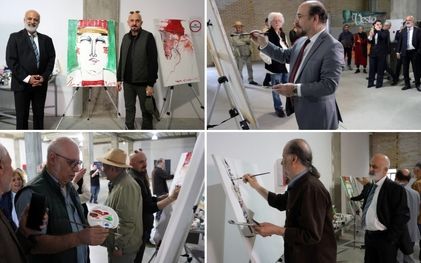 هنرمندان و آفرینش آثار در کارخانه رنگ وستا/ ویدئو 