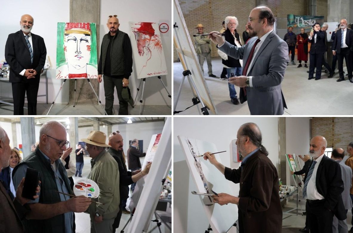 هنرمندان و آفرینش آثار در کارخانه رنگ وستا/ ویدئو 