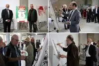 هنرمندان و آفرینش آثار در کارخانه رنگ وستا/ ویدئو 