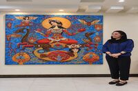 Fatemeh Ahmadian’s Painting of Prophet Jonah Acquired by Jamaican Art Collector in Dubai