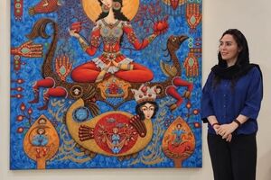 Fatemeh Ahmadian’s Painting of Prophet Jonah Acquired by Jamaican Art Collector in Dubai