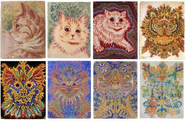 گربه‌های این هنرمند به همه خانه‌ها راه یافت/ نگاهی به نقاشی‌های جذاب لوئیس وین
