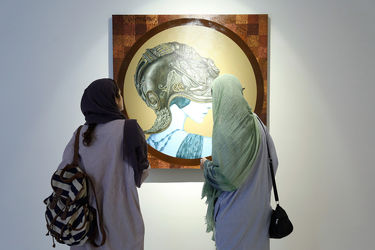 افتتاحیه نمایشگاه دو نفره آثار نقاشی حمید زارع و الناز صباغ‌پور در گالری ژاله