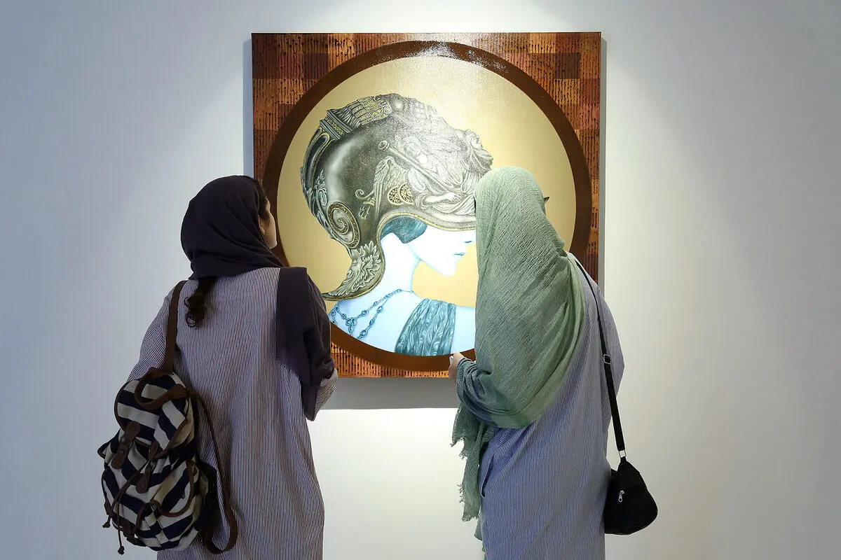 افتتاحیه نمایشگاه دو نفره آثار نقاشی حمید زارع و الناز صباغ‌پور در گالری ژاله