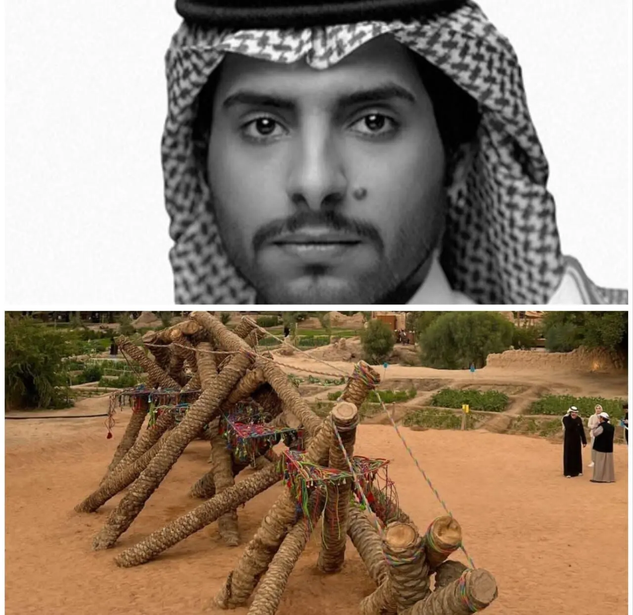 عبید الصافی و اثر نخل در آغوش ابدی برنده جایزه اثرا Ithra در جشنواره هنری العلا AlUla
