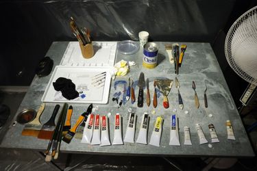 Live Painting Performance at Saless Gallery in Tehran with Vesta Color Support