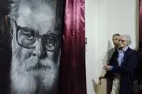 محمود دولت‌آبادی نمایشگاه پرتره‌های فاخر مشاهیر را افتتاح کرد