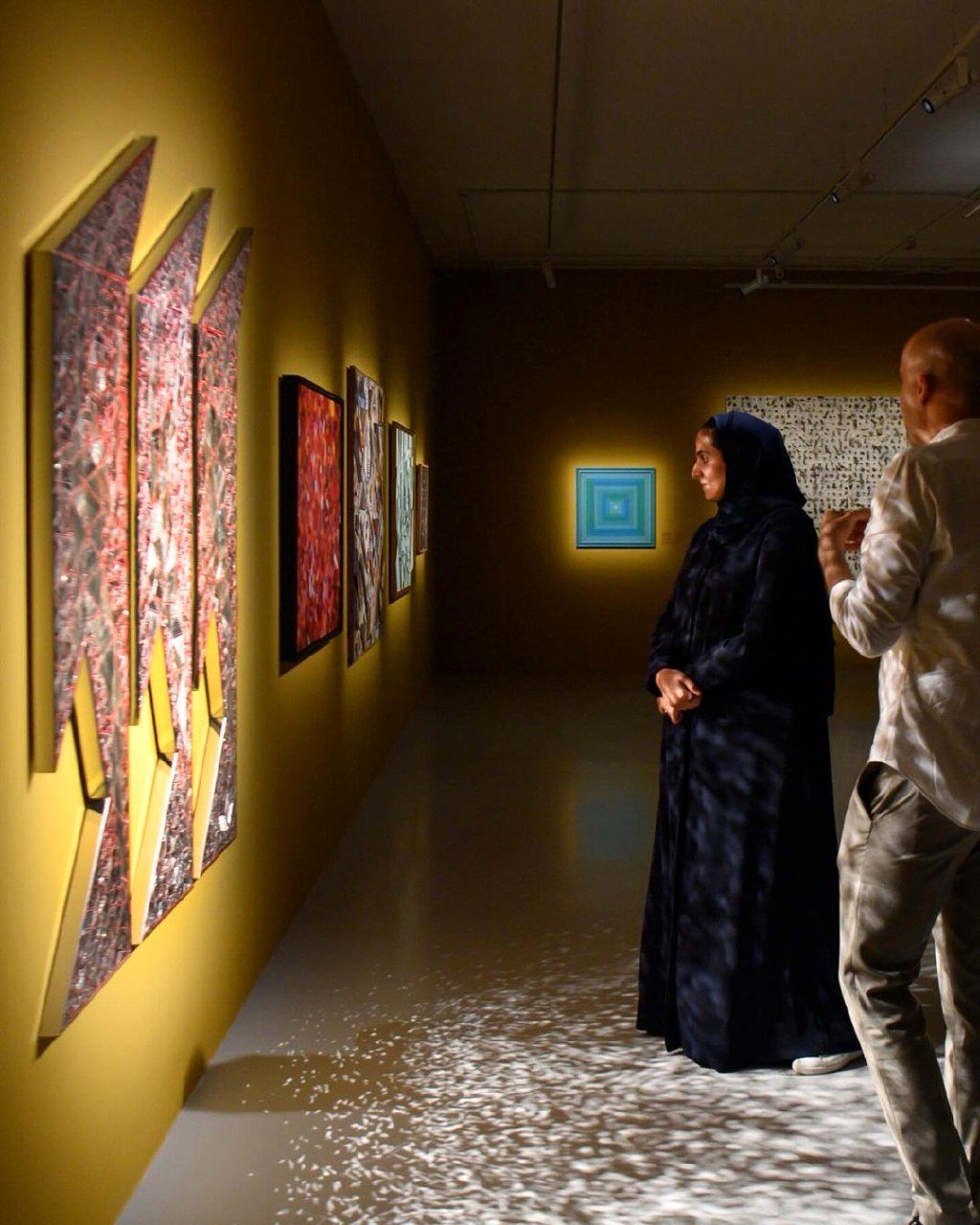 Sheikha Al-Mayassa in Exhibition of Abstraction in Arab Modernism at Mathaf | Photos