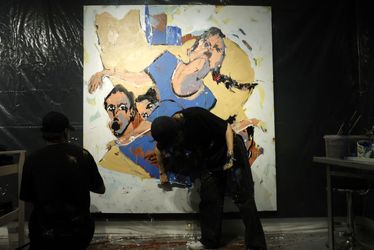 اجرای زنده نقاشی در گالری ثالث با همراهی رنگ وستا