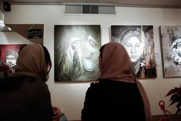 افتتاحیه نمایشگاه نقاشی های فائزه افجه نیا در گالری شَلمان