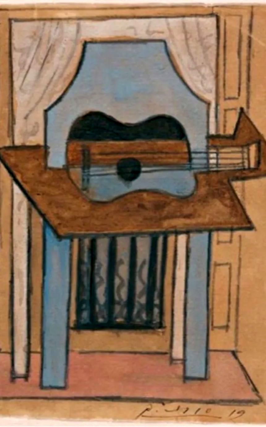 Picasso's 1919 "Still Life with Guitar" was due to go on display in Granada, southern Spain.