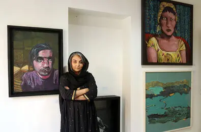 Maryam Aghaei Painting on Display at Farmanfarma Gallery