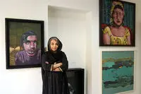 Maryam Aghaei Painting on Display at Farmanfarma Gallery