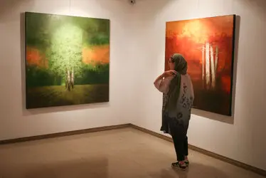 نمایشگاه نقاشی ابراهیم گنجیان در گالری آتبین