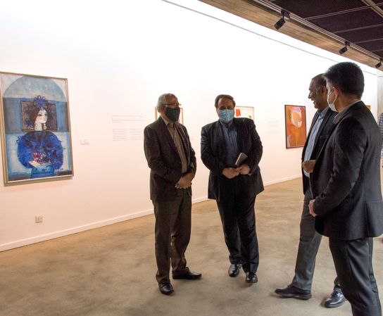 عباد رضا اسلامی در نمایشگاه پنج گنج موزه هنرهای معاصر تهران