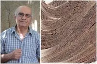 پیوند خط با طبیعت در تابلوی ۸۰۰ میلیونی نصر‌الله افجه‌ای/ فیلم