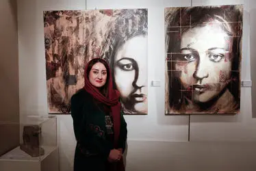 افتتاحیه نمایشگاه نقاشی های فائزه افجه نیا در گالری شَلمان