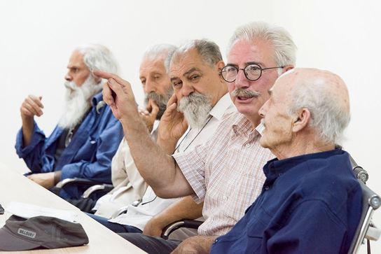 دیدار هنرمندان با عباد رضا اسلامی