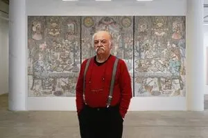 علی اکبر صادقی و شام شاهانه در کلکسیون رها گالری/ زادروز ۸۸ ساگی استاد