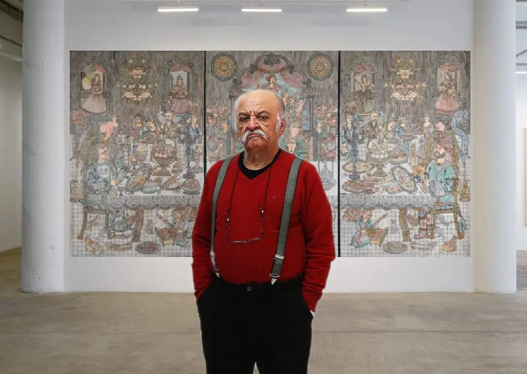 علی اکبر صادقی و شام شاهانه در کلکسیون رها گالری/ زادروز ۸۸ ساگی استاد