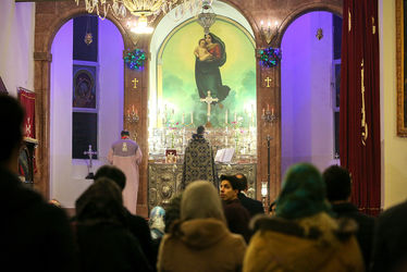 مراسم آغاز سال نو میلادی در کلیسای مریم مقدس تهران