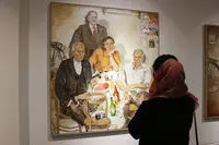 Davoud Zandian Paintings in View in Iranshahr Gallery
