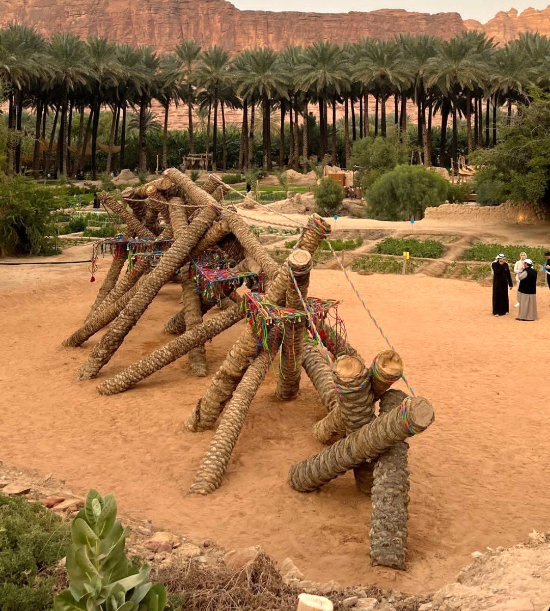 The Ithra Art Prize-winning artwork “Palms in Eternal Embrace” by Obaid Alsafi was unveiled at AlUla Arts Festival