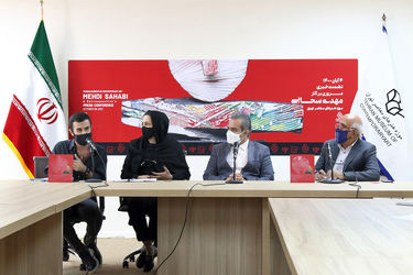 مهدی سحابی در موزه هنرهای معاصر تهران و نشست خبری مژده طباطبایی، احسان آقایی، سهراب احمدی