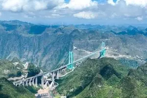 ببینید: افتتاح بلندترین پل جهان با ارتفاع ۶۲۵ متر