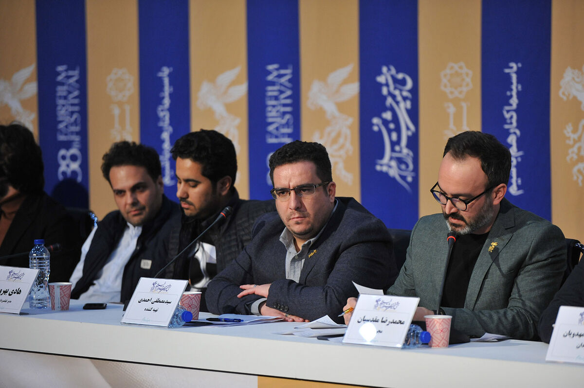 نشست خبری فیلم درخت گردو در چهارمین روز سی و هشتمین جشنواره فیلم فجر در پردیس ملت