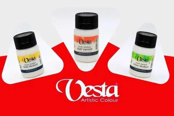 Vesta varnish and glossy medium for acrylic color