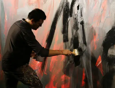 ببینید: پیام صلح علیرضا آسانلو با اجرای زنده نقاشی